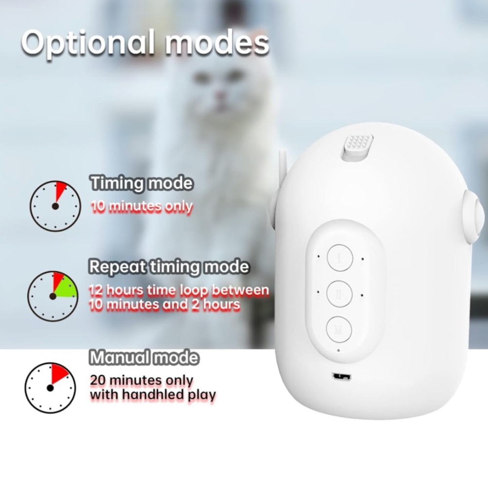 🎉HP 🎉Automatic Laser Cat Toy USB Rechargeable for Indoor Laser Pointer Toy NIB - Picture 5 of 10